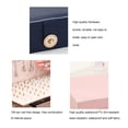 thumbnail image 4 of Matsuzay Caja Joyas Rejillas Múltiples Cajas de Cuero Estuche Geométrico Clásico Organizador de Cosméticos para Anillos Crema Almacenamiento y organización del hogar Rosa empolvado 23*17*8.5 cm, 4 of 6