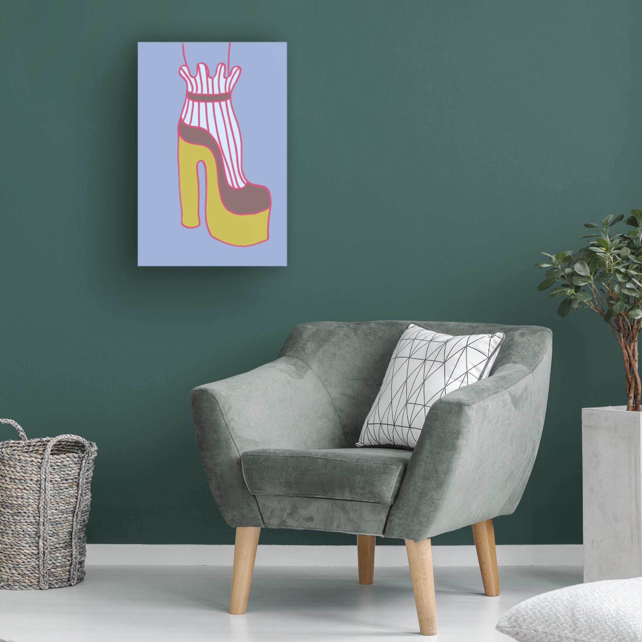 Pictufy Studio 'Yellow Heel 1' Canvas Art - 12 x 19 Inches
