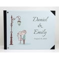 thumbnail image 3 of Darling Souvenir Livre d'Or de Mariage Anniversaire Imprimé Lampe de Rue Bleue & Couverture Rigide Couple-9 x 12 Pouces, 3 of 5