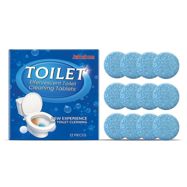 Toilet cleaning effervescent tablets daily household toilet descaling and deodorizing effervescent tablets 12 pieces