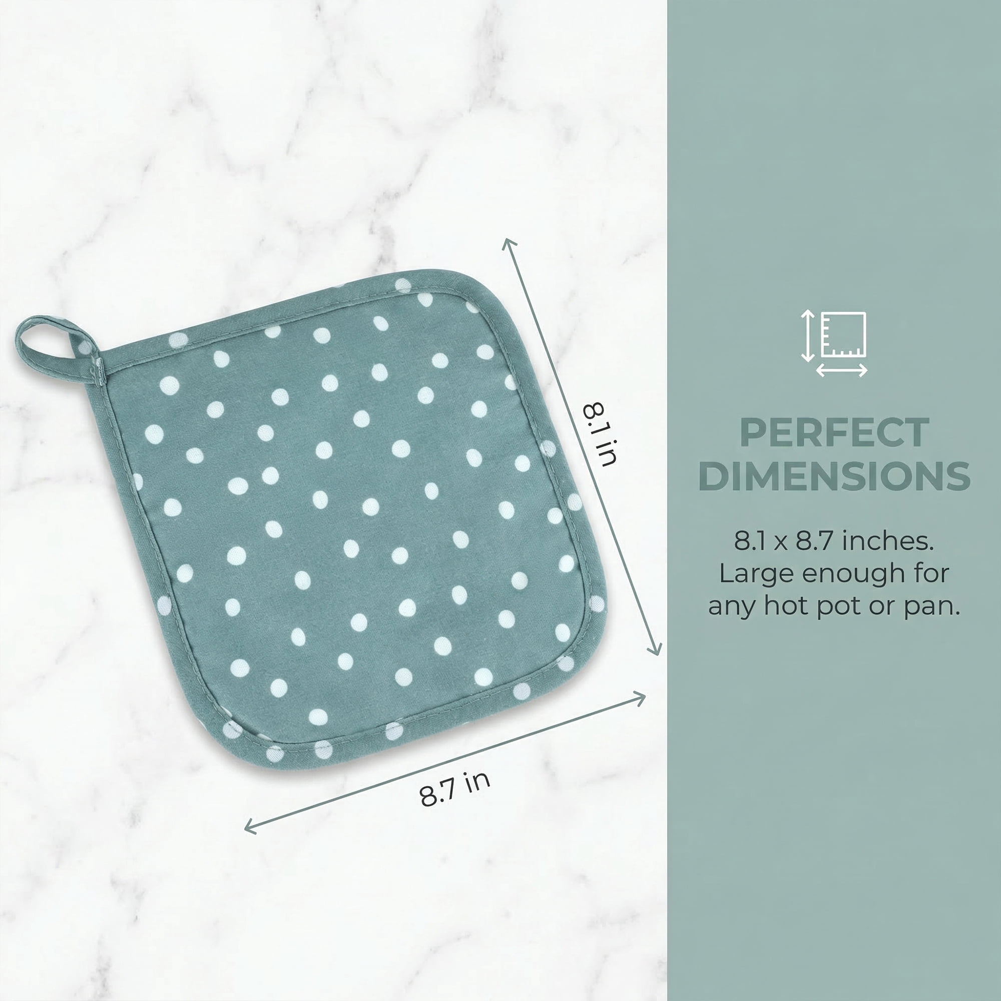 Unique Bargains 2Pcs Heat Resistant Trivets Non Slip Hot Pads Green 8.1*8.7in
