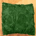 thumbnail image 2 of Satin Rosette Decorative Throw Pillow/Sham Cushion Cover Hunter Green, 2 of 3
