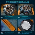 thumbnail image 2 of Men’s Digital Analog Watches Military Outdoor Multifunctional Sport Wristwatch with TPU Watch Strap Waterproof Wristwatch Gift for Man, 2 of 9