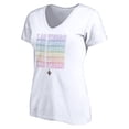 thumbnail image 2 of Women's White Las Vegas Aces Wordmark Pride V-Neck T-Shirt, 2 of 3