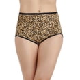 thumbnail image 1 of Vanity Fair Womens Body Shine Illumination Brief, 7, Toffee Leopard Print, 1 of 2