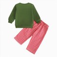 thumbnail image 4 of TOWED22 Toddler Girls Fall Winter Outfits Long Sleeve Cute Crewneck Top and High Joggers Pants 2pcs Set Clothes Clothing(Green,3-6 M), 4 of 7
