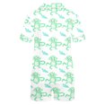 thumbnail image 3 of Jamicy Pyjamas Mignons pour Femmes Mode Décontractée Imprimé Manches Courtes Haut à Col avec Shorts Ensemble de Pyjama Confortable pour la Maison, 3 of 3