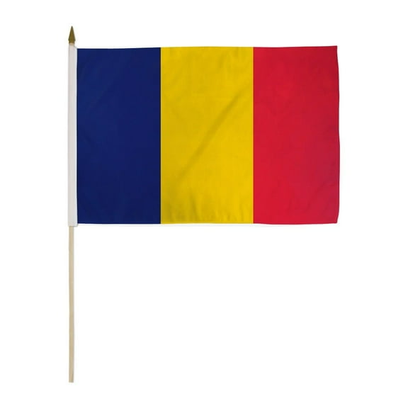 Romania 12x18in Stick Flag