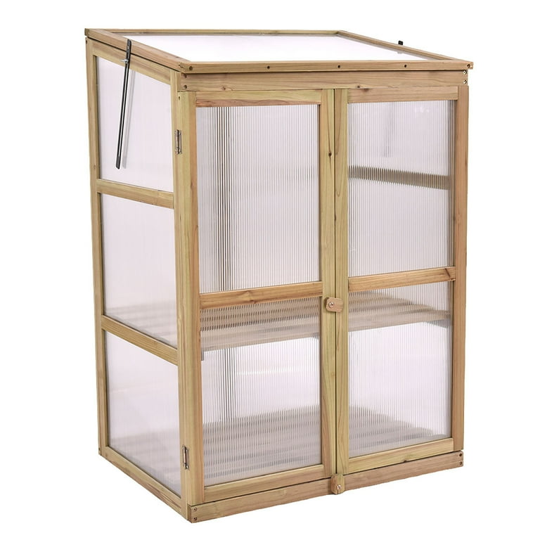 木　置き物 Costway Garden Portable Wooden GreenHouse Cold Frame Raised