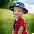 thumbnail image 5 of 2 Pack Baby Toddler Sun Hat UPF 50+ Sun Protection Bucket Hats for Boys Girls Wide Brim Beach Hat Kids Bucket Hat Age 0-6 Years, 5 of 7