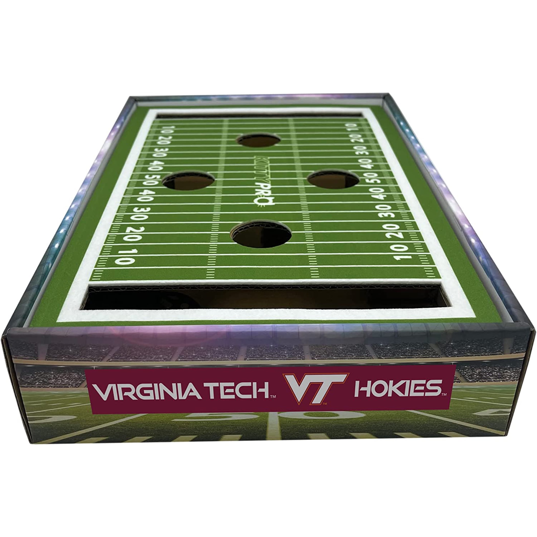 Pets First NCAA Cat Scratcher Box Football Field Designed Cat Scratcher & Lounge