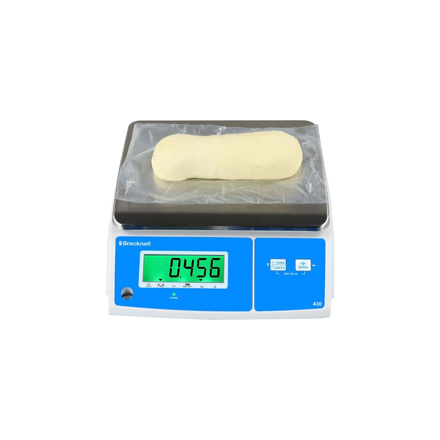 Brecknell Model 430 Digital Portion Control Scale White/Silver/Blue 30 Lbs. Capacity 430-30