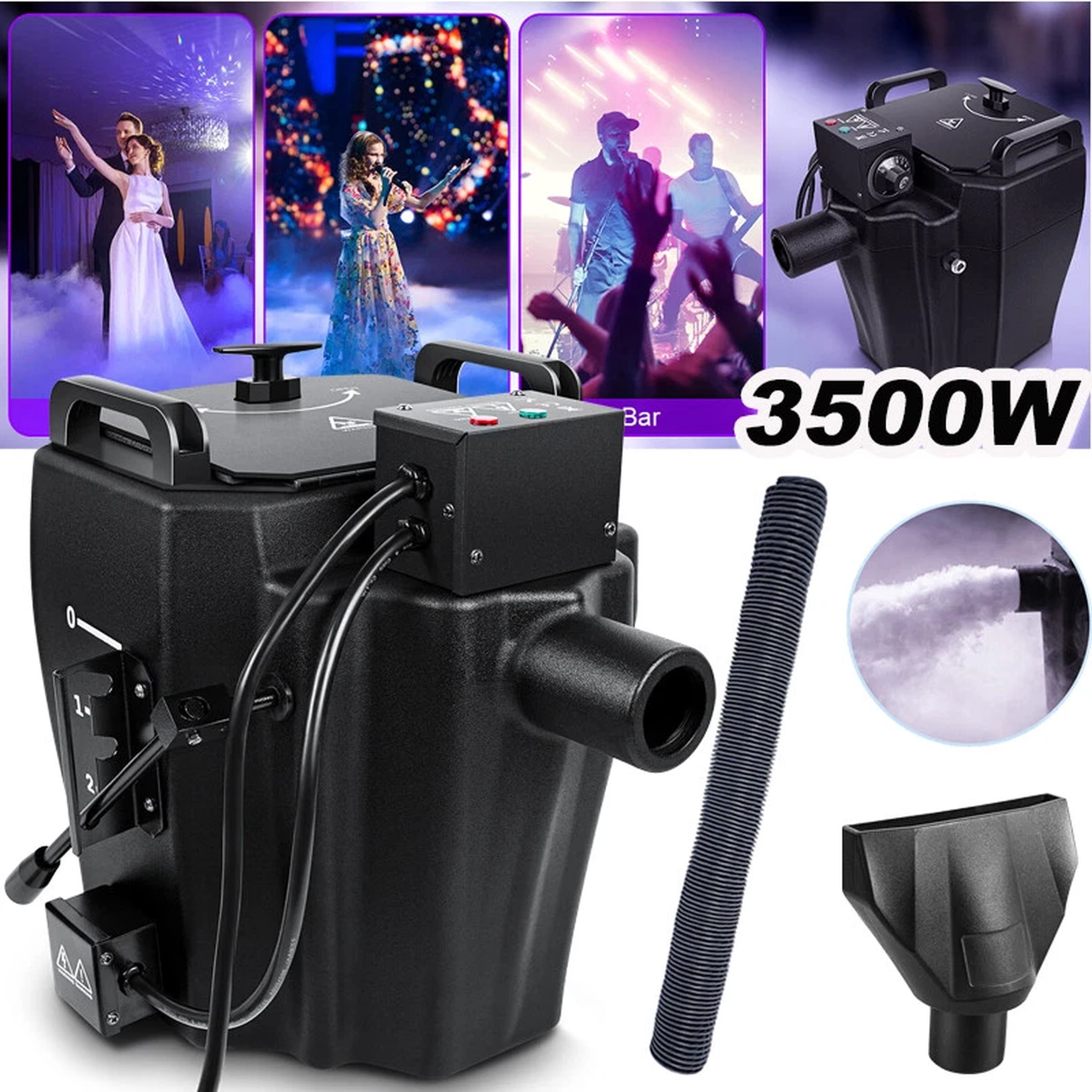 3500W Dry Ice Fog Machine Low Lying Smoke Machine Stage Effect For Wedding XMAS