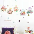 thumbnail image 4 of Pompotops Clearance Sales Birdcage Flowers Background Wall Decoration Removable Wall Stickers, 4 of 8