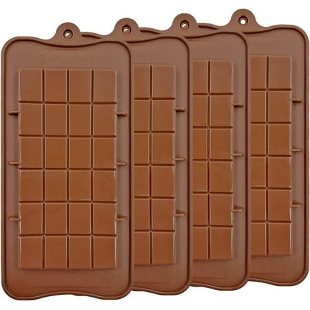 

AYUQI 4pcs Chocolate Moulds Non-stick Chocolate Bar Molds Chocolate Bar Maker Break-Apart Silicone Chocolate Moulds