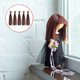 thumbnail image 4 of 5 pcs 15 cm resistente al calor de peluca llave de cabello a mano DIY Molly Wigs Extensiones de cabello de trama para el Proyecto de la Escuela Interior (negro claro), 4 of 6