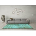 thumbnail image 3 of Ahgly Company Indoor Square Persian Light Blue Traditional Area Rugs, 7' Square, 3 of 4