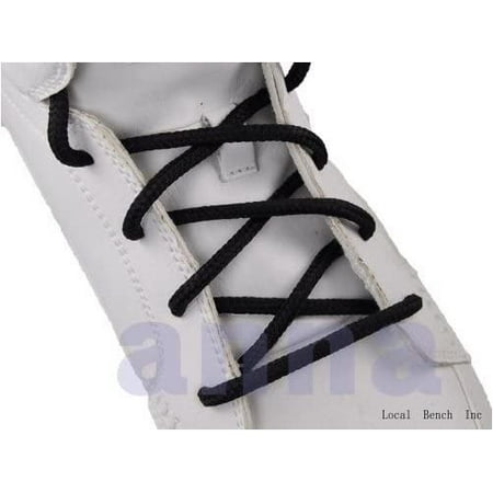

round shoelace black 45 7 pr. eyelets 5mm thick sneakers shoelace