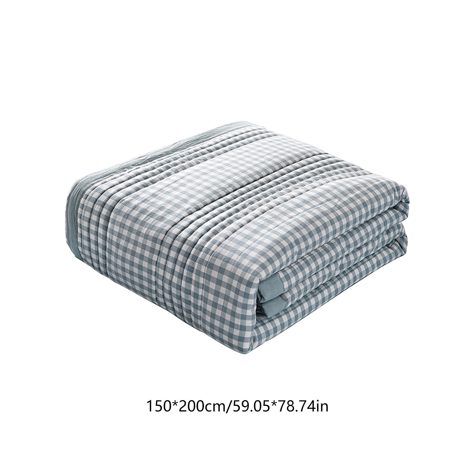 Double Sided Thin Quilt Comforter King Size Double Bed Summer Single Bed，Lightweight，Printing,100% Washed Cotton，Machine Washable,Soft Comfy Breathable Can Sleep Naked