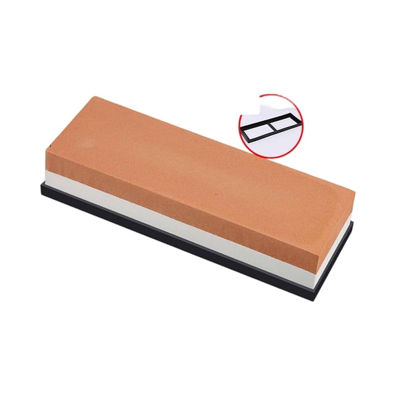 Double-Sided Oilstone Strips Whetstone Set with Base, Household Kitchen Knife Sharpening Stone, Outdoor Tool Polishing Stone