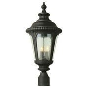 Bel Air Saddle Rock Outdoor Post Lantern - 24H in.