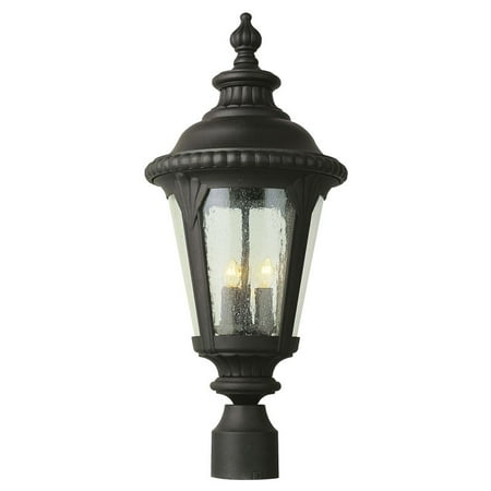 Bel Air Saddle Rock Outdoor Post Lantern - 24H in.