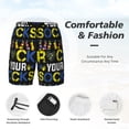 thumbnail image 2 of Kdxio Rock Your Socks Print Men's Swim Trunks with Compression Liner 7 Inch Inseam Quick Dry Swim Shorts, 2 of 5