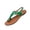 Green, variant on Slingback Flat Shoes, Summer Sandals, Leather Flat Shoes, Strap Sandals for Women, Women's Toe Post Thong Sandals Open Toe Ankle Strap Dressy Flat Sandals, Brown 7.5