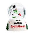 thumbnail image 2 of AuroraX Christmas Snow Globe Ornament Light Up Snow Globe Decoration Desktop Resin Holiday Glass Christmas Home Tabletop Decoration Black, 2 of 6