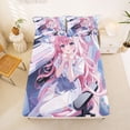 thumbnail image 5 of Erosebridal Kawaii Anime Girl Queen Sheet Sets,Kawaii Japanese Animation Bed Set For Adults 4pcs, 5 of 6