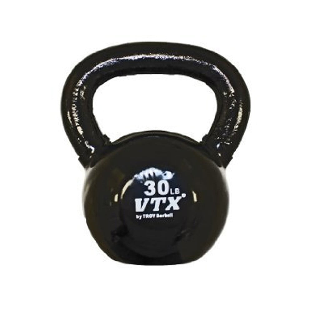 Troy Barbell VTX Vinyl Coated Kettlebell (30Pounds, Black)