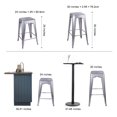 thumbnail image 7 of GIA Design Group 30 Inch Bar Height Backless Metal Stool, Silver, 7 of 7