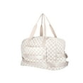 thumbnail image 5 of No Boundaries Women's Dome Weekender Bag, Tan Checker, 5 of 5
