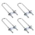 thumbnail image 1 of Unique Bargains 23mm Inner Width 120mm Length Round U-Bolt Steel M6 4 Sets, 1 of 4