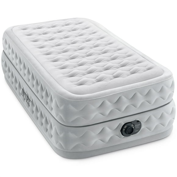 Intex Matelas Pneumatique à Circulation d'Air Suprême, Matelas d'Air Surélevé et Pompe Intégrée, Simple