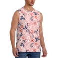 thumbnail image 2 of Uemuo Tropical Plants Pattern Men's Sleeveless T-Shirt,Muscle Athletic Tank Top, Moisture-wicking Quick-dry Breathable Classic Tee Top for Gym Run Outdoor Sports-Small, 2 of 8