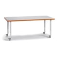 thumbnail image 2 of Berries 6408JCM114 Rectangle Mobile Activity Table, 30" x 60", Gray/Orange/Gray, 2 of 2