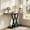 Brown Black, variant on Fnova 43" Console Table, Modern Faux Marble Hallway Entryway Table, Narrow Sofa Table with V-Shaped Metal Frame for Living Room, Entryway, Hallway, Foyer