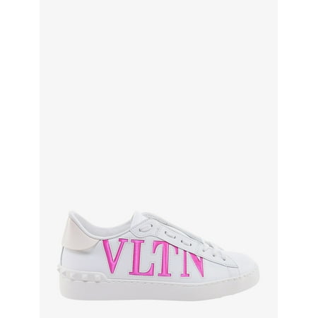 

WOMAN Leather sneakers with satin logo