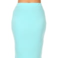 thumbnail image 4 of Women's Plus Size Casual Stretch Pull On Bodycon Pencil Midi Skirt, 4 of 7