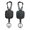B-2PCS, variant on Upgraded Heavy Duty Retractable Keychain, 80cm Stainless Steel Wire Rope Anti-Lost Badge Reel, Durable ABS Retractable ID Badge Holder with Carabiner Clip & Key Ring (B-2PCS)