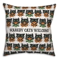 thumbnail image 2 of Creative Products Scaredy Cats Pattern 18x18 Spun Poly Pillow, 2 of 2