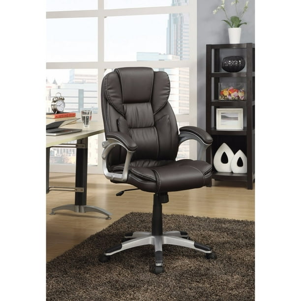 Executive HighBack Leather Chair, Dark Brown