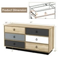 thumbnail image 4 of Costway Commode Double à 6 Tiroirs Tour de Rangement pour Chambre Couloir Entrée, 4 of 10