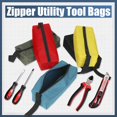 thumbnail image 2 of Bolsas pequeñas de lona para herramientas, paquete de 5 bolsas portátiles con cremallera, organizador de almacenamiento con lazo para colgar para carpinteros, herreros y jardinería, 2 of 5