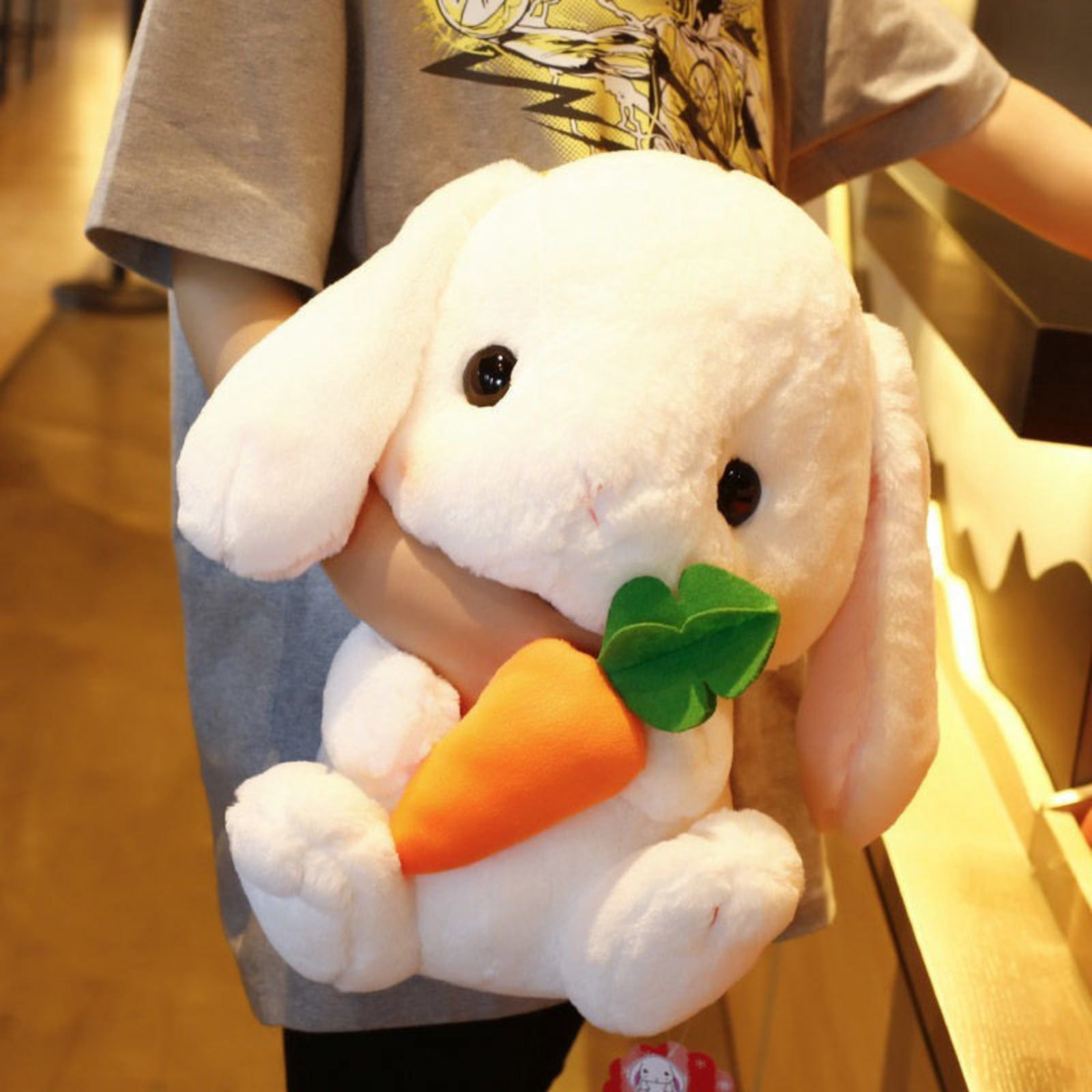 Long Ear White Bunny Plush Toy Soft Stuffed Rabbit Doll Decorative Gift