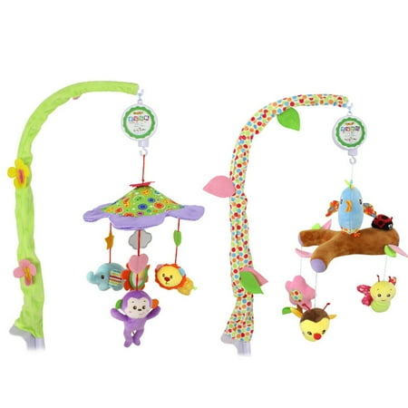 Musical Stroller Crib Toy Mobile Bed Bell Lovely Animals Rotating