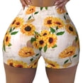 thumbnail image 2 of Balery Sunflower 5 Pantalones cortos de entrenamiento estampados para mujer, sin costuras, ajustados, para gimnasio, yoga, correr, deportes, ejercicio activo, fitness.-XX-Large, 2 of 8
