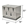 thumbnail image 4 of Modern & Contemporary 5 Pc Queen Bedroom Suite - River Sand Grey Bed With Storage, 6 Dresser, Mirror, 2 Nightstand, 5 Chest Drawers Arrangement In Velvet Class, Led Extra Space Option Choice, 4 of 6