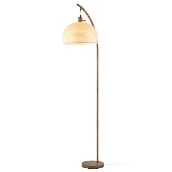 Globe Electric 91010456 Della 70" Tall Arc Floor Lamp - Wood Tone